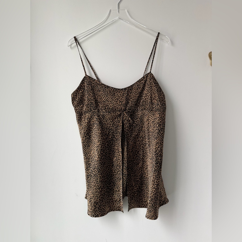 Vintage leopard print slip dress/top.